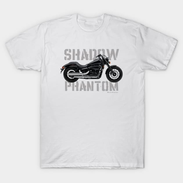 Honda Shadow Phantom 19 black, s T-Shirt by MessyHighway